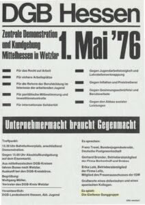 1976 Erster Mai DGB Gießener Songgruppe