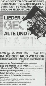 1979 - 03 - Bürgerhaus Wieseck - Gegen alte und neue Faschisten