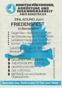 1981 - Bensheim - Gegen Nato-Nachrüstung - Gießener Songgruppe - Krefelder Appell