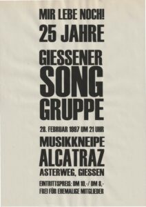 1987-02 - Gießener Songgruppe - Mir lebe noch - Alcatraz - Gießen