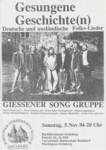 1994-11 - Gießener Songgruppe - Gesungene Geschichte-n Grünberg Barfüsserkloster