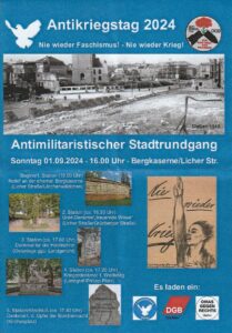 1.9.2024 Antimilitaristischer Stadtrundgang Gießen