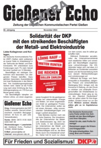 Solidarität der DKP mit den streikenden Beschäftigten der Metall- und Elektroindustrie