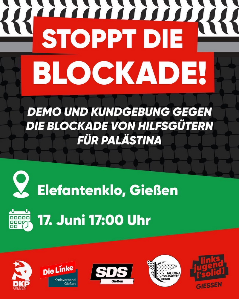 17. Juni 2025 - Demonstration gegen Palästina Blockade