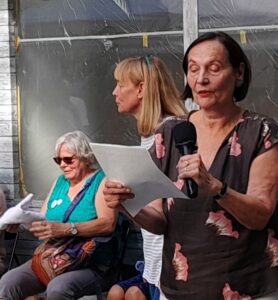Ein Kopf für Ria Deeg, Gießen August 2025 - Kundgebung der Omas gegen Rechts