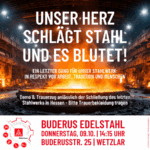 Schließung des letzten Stahlwerks - Buderus Wetzlar Demonstration am Donnerstag, den 9.10.2025, 14.45 Uhr in Wetzlar