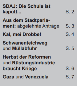 Gießener Echo, Oktober 2025, Zeitung der DKP in Gießen