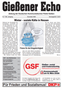 Gießener Echo - November 2025 - monatliche Zeitung der DKP