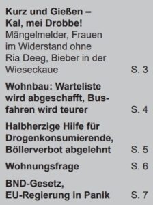 Gießener Echo-Inhalt Januar 2026