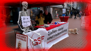 GSF - Gießen sozial und friedenstüchtig - Infostand auf dem Seltersweg