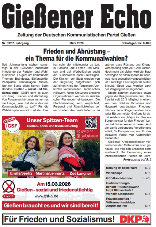 Gießener Echo März 2026 - Seite 1