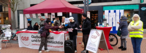 Gießener Kundgebung am Wahlkampf-Stand der GSF 14.3.2026 - Solidarität mit dem iranischen Volk