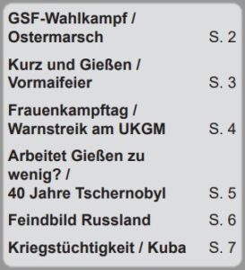 Gießener Echo - April 2026 - Inhalt DKP Gießen