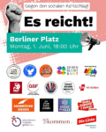 Gießen-Demonstration gegen sozialen Kahlschlag am 1. Juni 2026, 18 Uhr - Berliner Platz