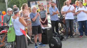 Kundgebung vor der Kongresshalle Gießen gegen den Bebauungsplan eines Rechenzentrums in der Weststadt - Gernot Linhart, Ingenieur