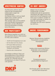 Spritpreise runter - Kundgebung der DKP vor dem Gießener Rathaus, Donnerstag, den 29.10.2026 , 18 Uhr - Wir zahlen nicht für eure Krise